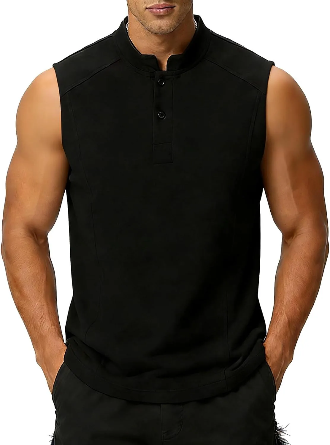 

Мужская футболка-поло Cambkatl с воротником-стойкой, безрукавная свободная майка для лета