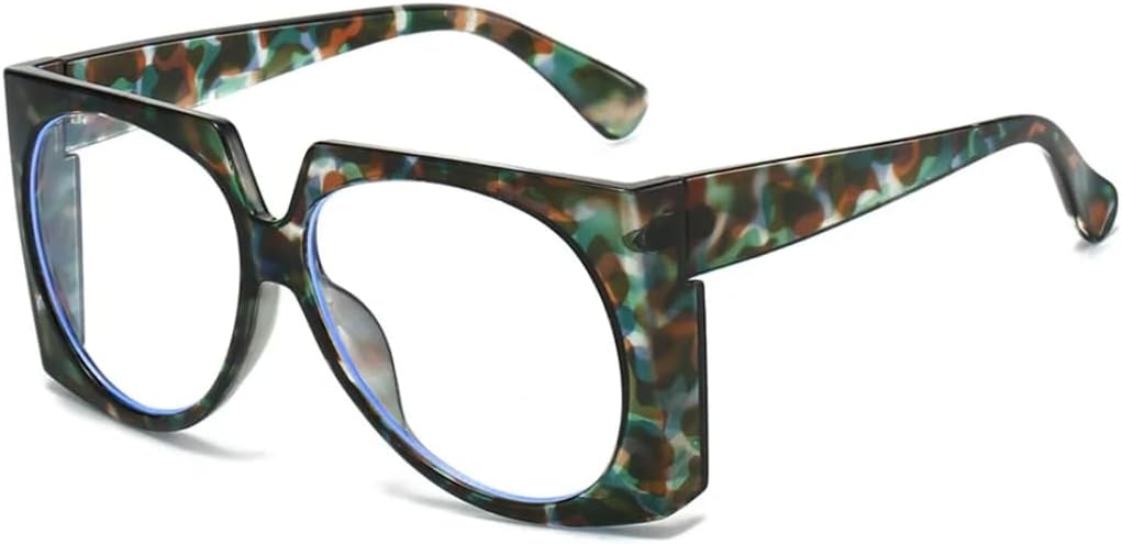 

Винтажные солнцезащитные очки большого размера для женщин и мужчин, в стиле панк, популярные, в крупной оправе, роскошные дизайнерские очки с защитой от УФ-излучения UV400 SZVVBKK, Green Leopard Clear