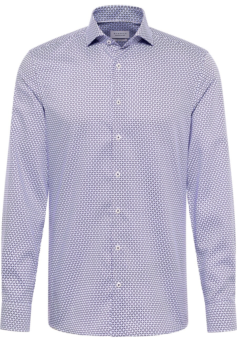 

Приталенная деловая рубашка ETERNA, цвет Indigo/Pastel blue/Light blue