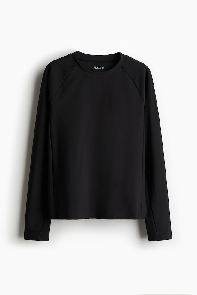 

Спортивная рубашка для плавания с лайкрой H&M, черный