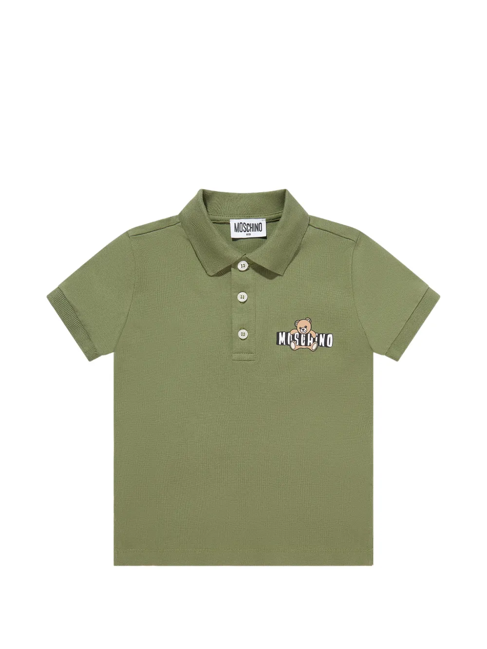 

Поло с логотипом Moschino Kids, зеленый