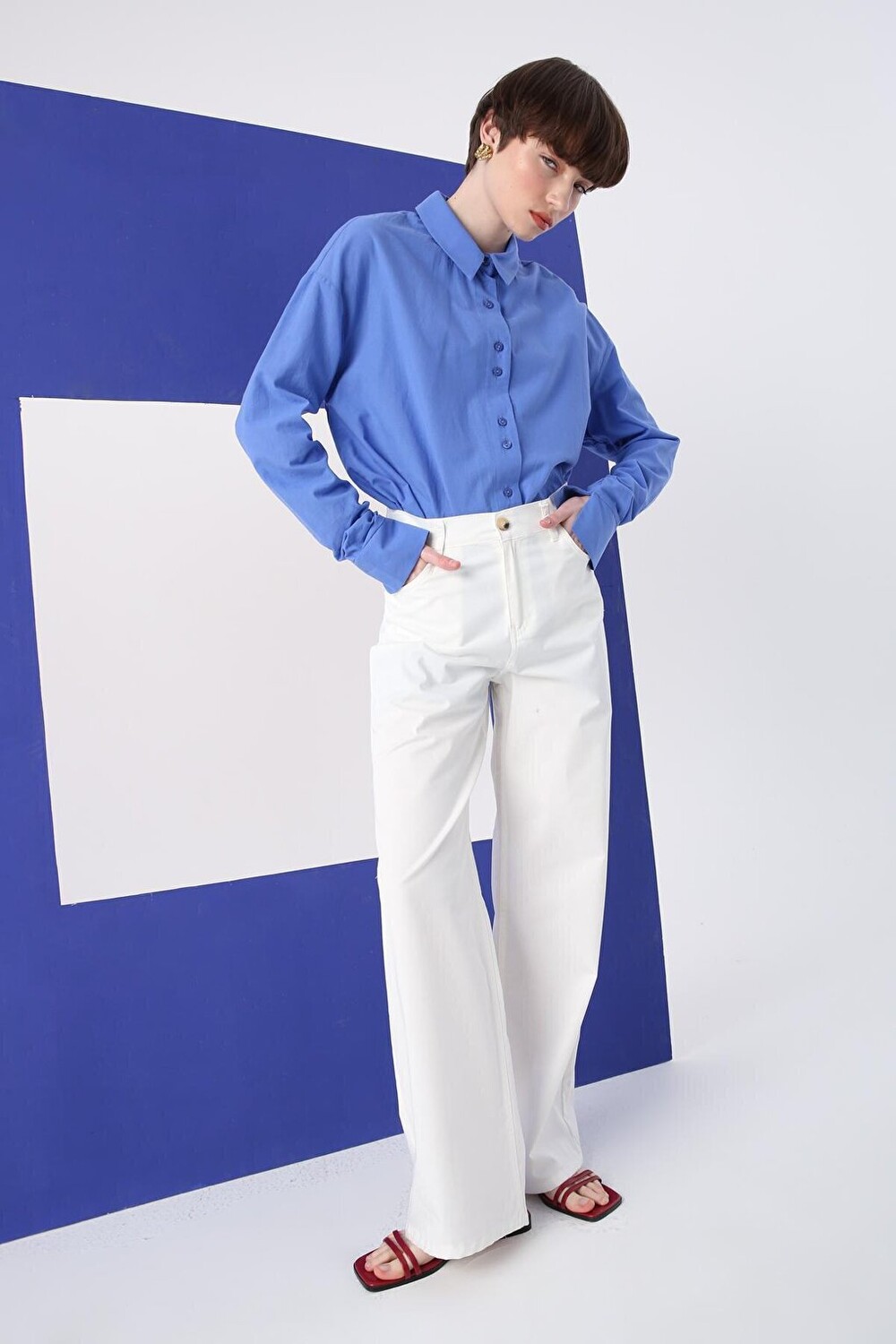 

Off-White Хлопковые брюки с широкими карманами и лайкрой ALL DAY
