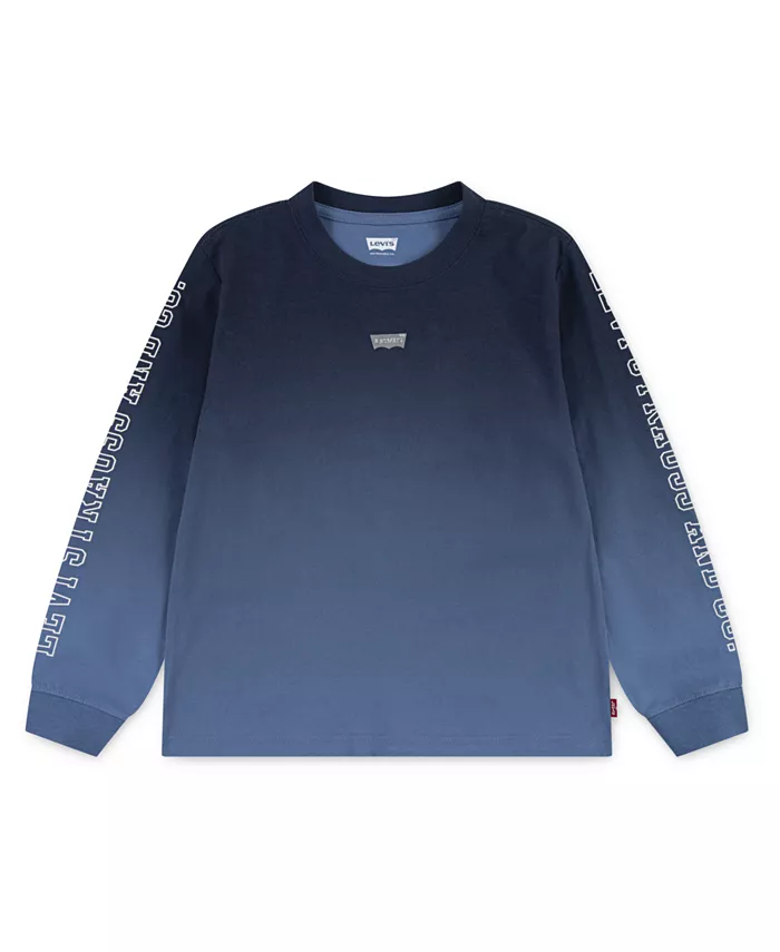 

Мальчиковая футболка с длинным рукавом и омбре принтом размер 2T-7 Levi'S, синий