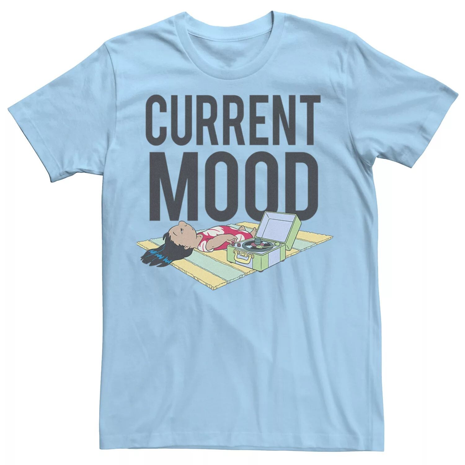 

Мужская футболка с портретом Disney Lilo & Stitch Lilo Current Mood Licensed Character