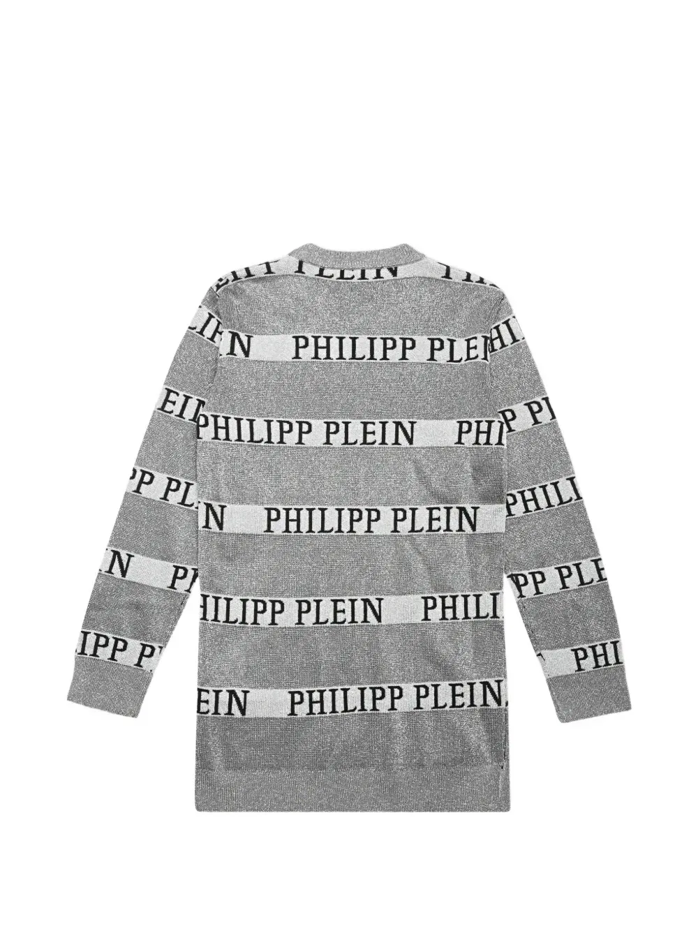 Вязаное платье Philipp Plein Junior, серый — фото 2