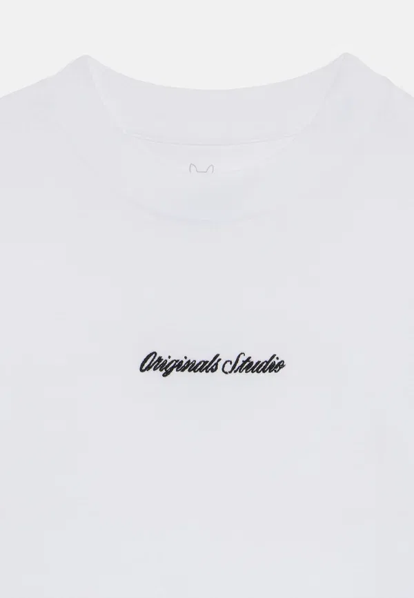 Футболка Jornorrebro emb tee ss cn noos jnr basic t-shirt Jack & Jones Junior, ярко-белый — фото 3