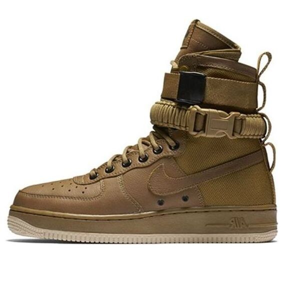Кроссовки sf air force 1 высокие Nike, зеленый
