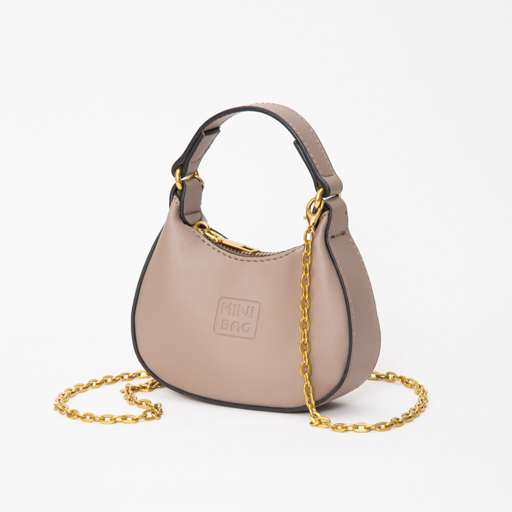 

Искусственная кожа Мини-хобо Сумка через плечо FASHNZFAB, Taupe