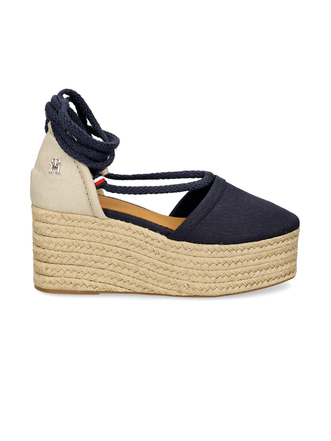 

Туфли hilfiger zeppe in lino e corda Tommy, синий