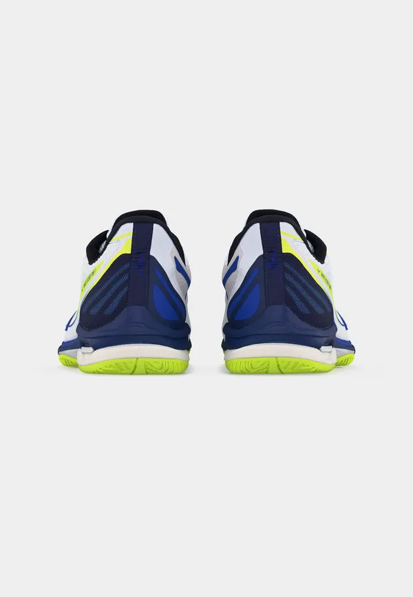 Теннисные кроссовки wave exceed tour 7 ac для игры на всех типах кортов Mizuno, White/Dazzling Blue/Lightning Yellow — фото 4