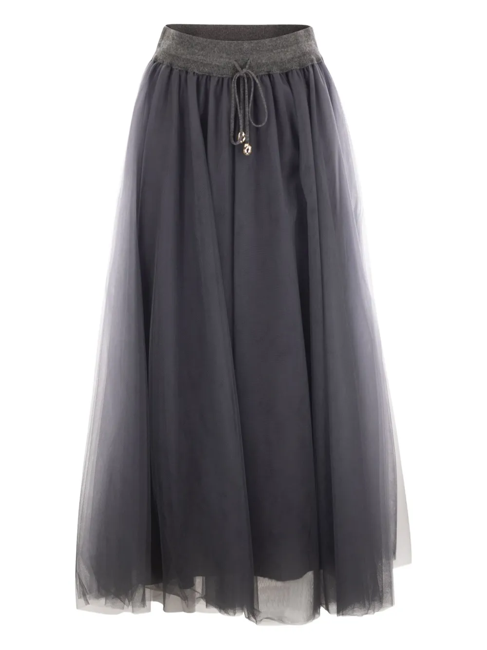 

Юбка макси из тюля Fabiana Filippi, серый