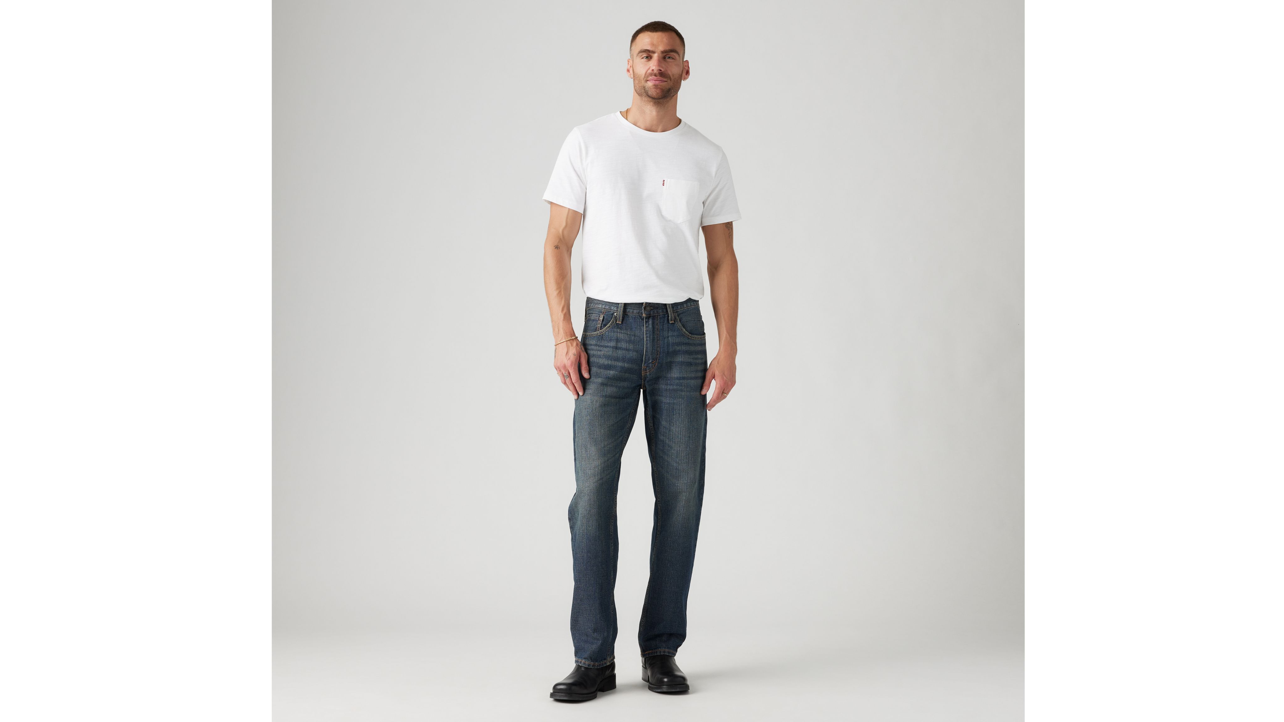 

559 Свободные прямые мужские джинсы Levi's, цвет Range - Dark Wash - Non Stretch