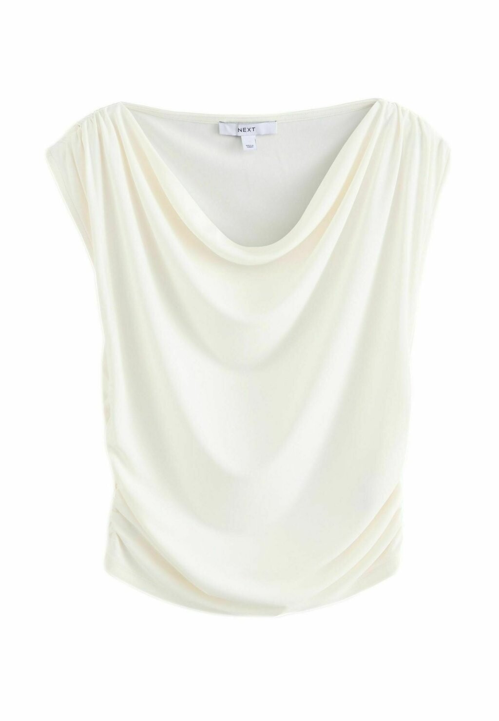 Блуза SLEEVELESS DRAPED REGULAR FIT Next, бежевый — фото 3