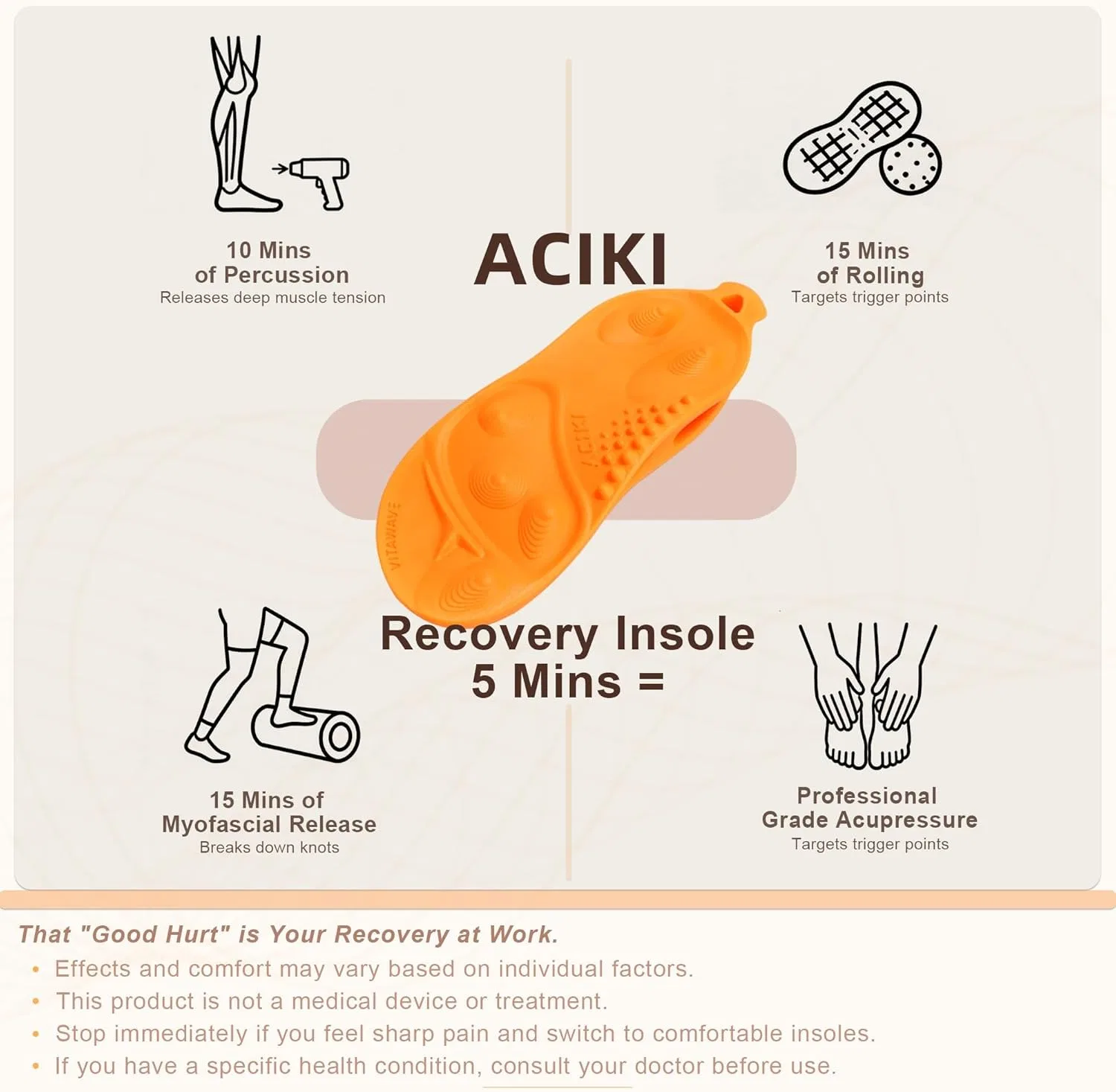 Спортивные сандалии с ортопедической поддержкой, Recovery, Snow Silver ACIKI — фото 3