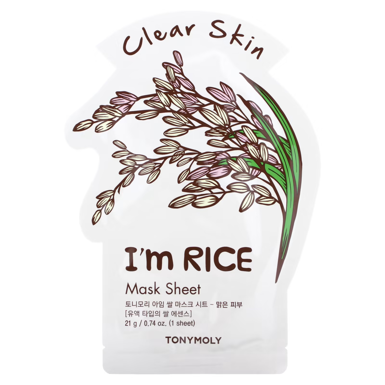 

Tony Moly I’m Rice Clear Skin Beauty Тканевая маска, 1 шт., 0,74 унции (21 г)