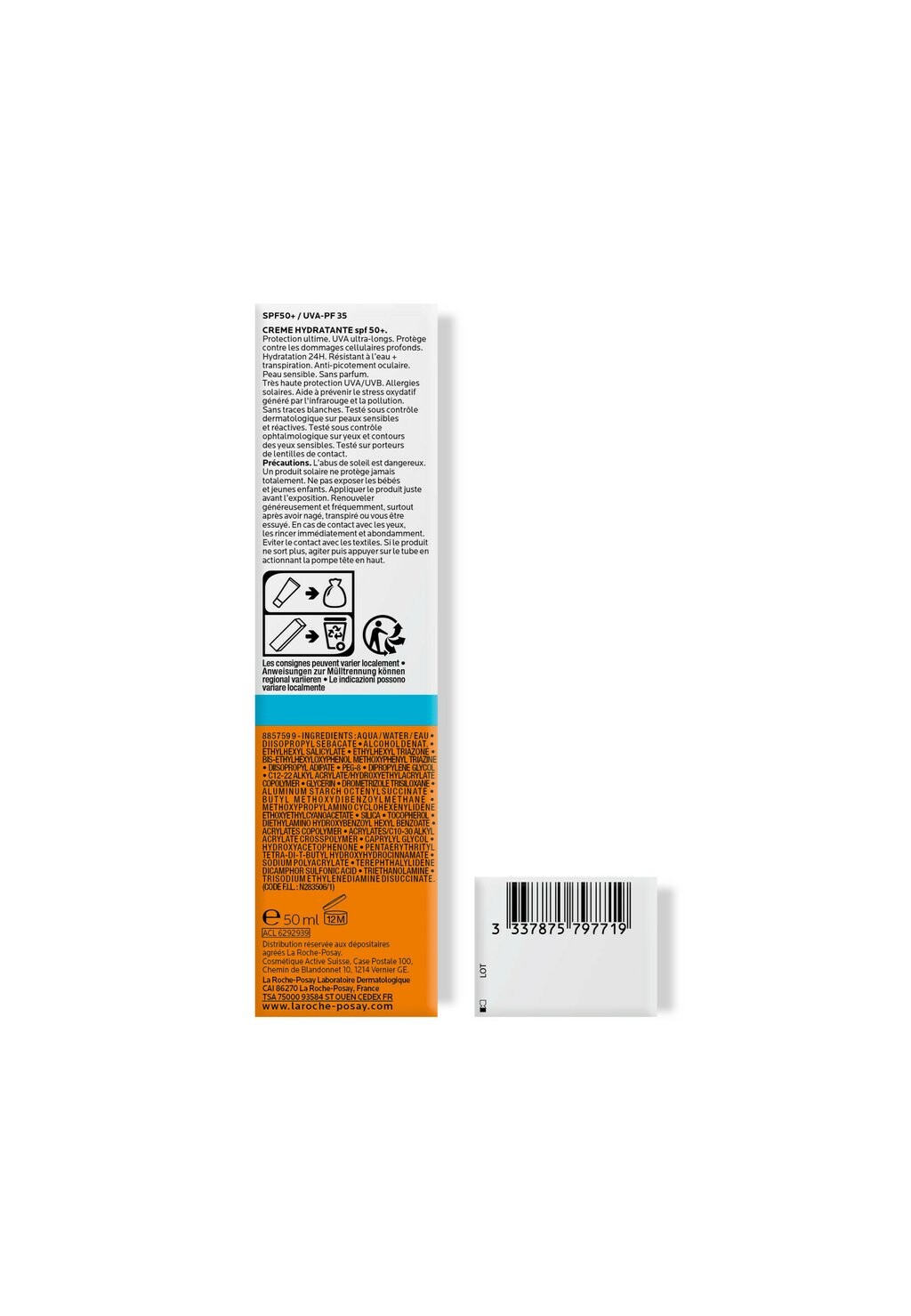 Защита от солнца LA ROCHE-POSAY SUN CARE ANTHELIOS HYDRATISIERENDE CREME UVMUNE 4 — фото 3
