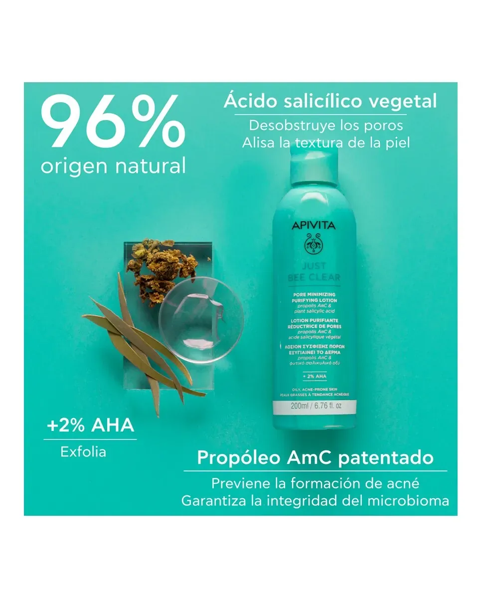 Лосьон Apivita — Очищающий Just Bee Clear, 200 мл — фото 3
