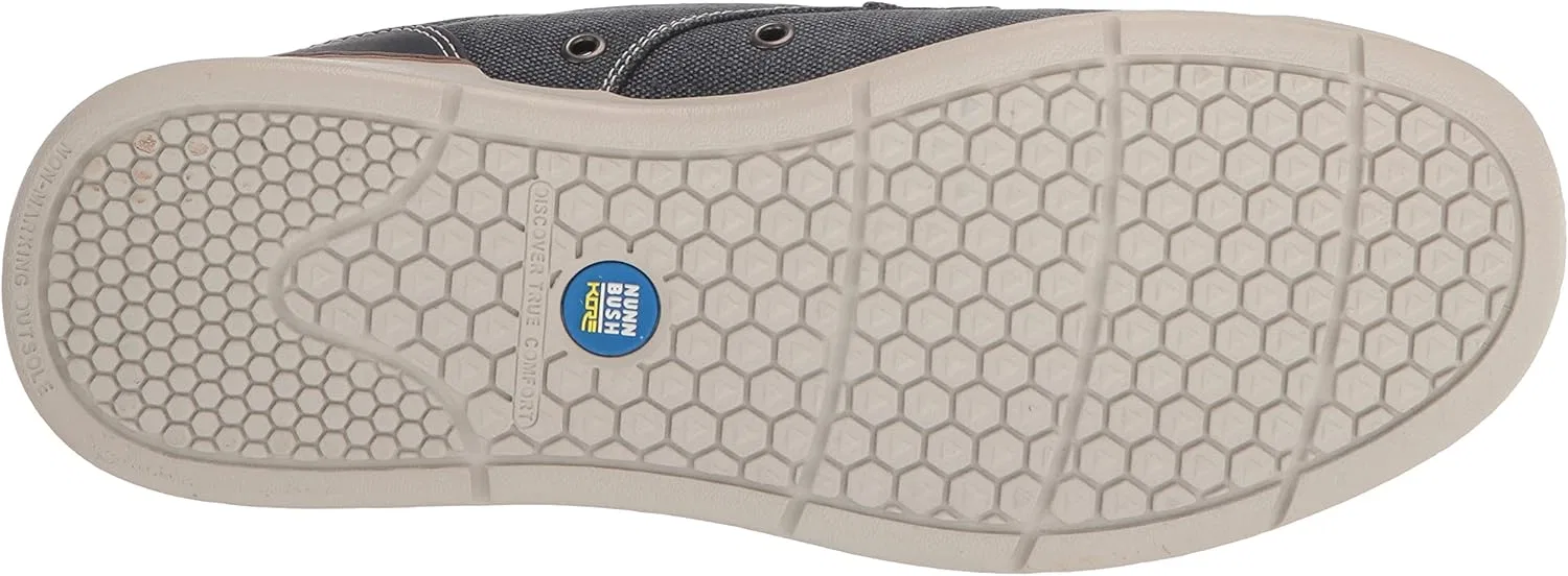 Мужские спортивные кроссовки Nunn Bush Kore Tour Canvas с гладким носком и шнуровкой, модель Oxford, Blue — фото 4
