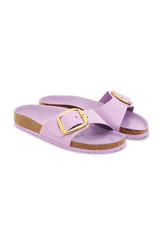 Кожаные шлепанцы Madrid с широкой пряжкой Birkenstock, фиолетовый — фото 3