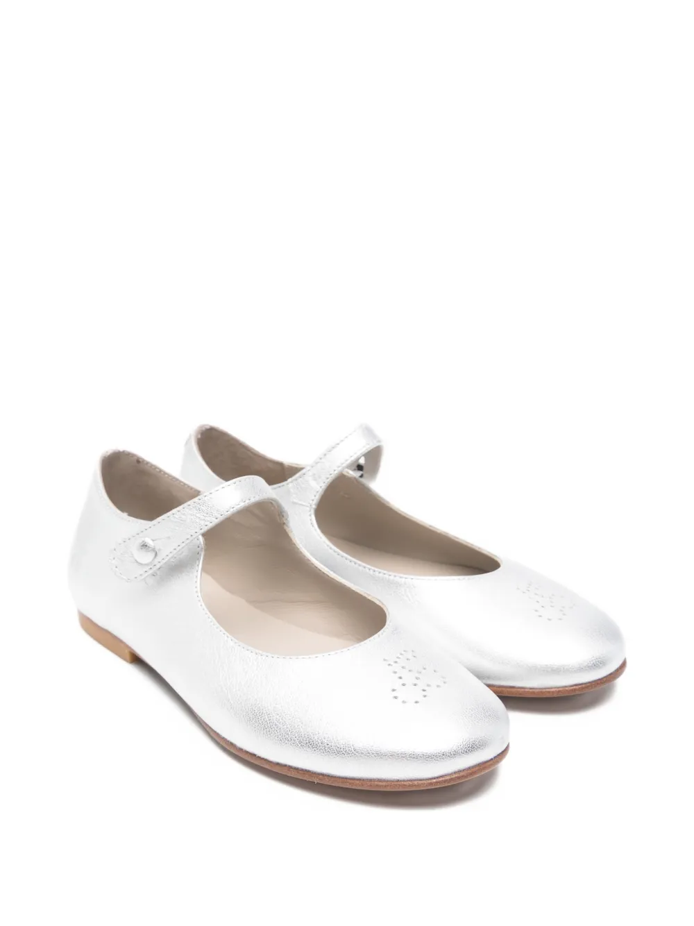 

Балетки Ella с перфорацией Bonpoint, серебряный