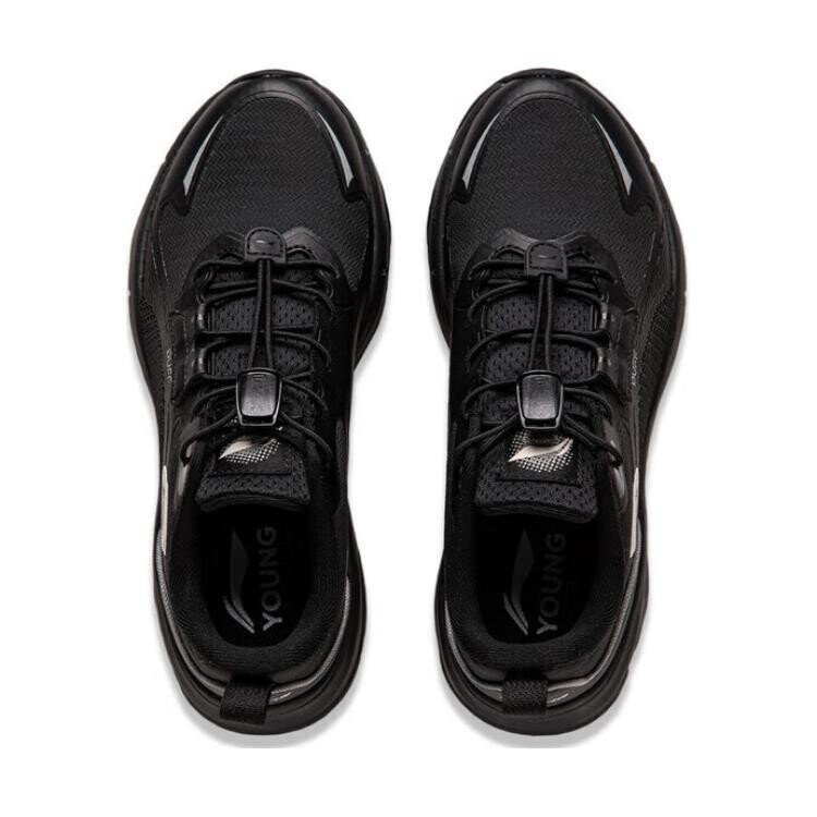Кроссовки LINING YOUNG Kids Lifestyle Shoes GS Low-top Black, черный — фото 4