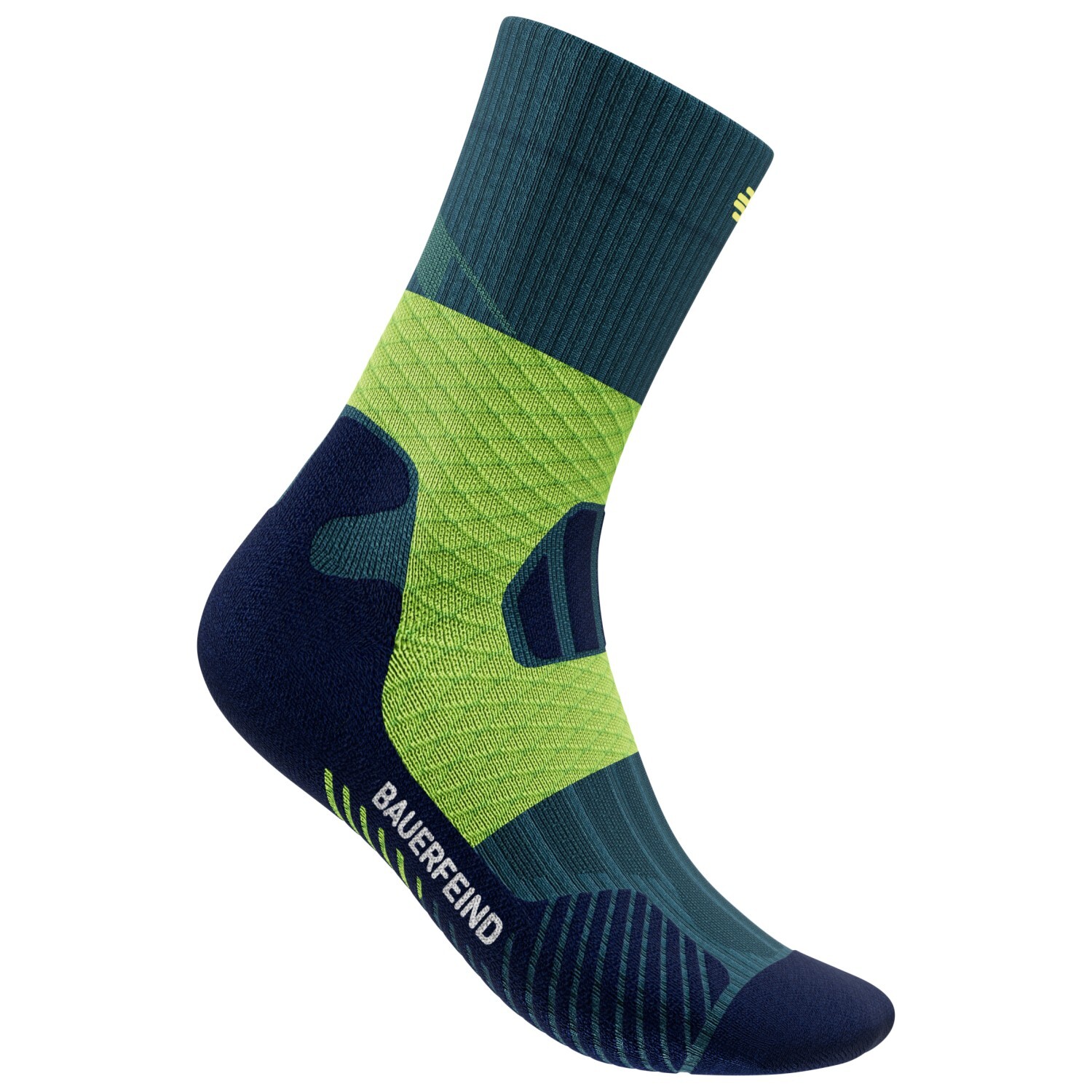 

Носки для бега Bauerfeind Sports Women's Trail Run Mid Cut Socks, цвет Midnight Teal