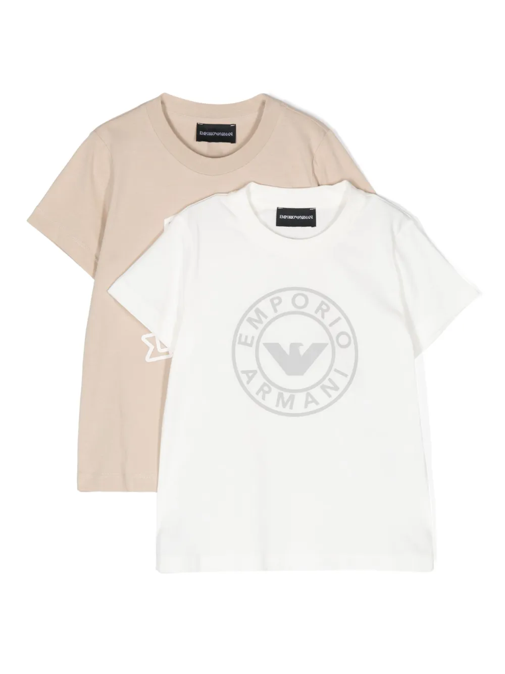 

Комплект из двух футболок с логотипом Emporio Armani Kids, белый