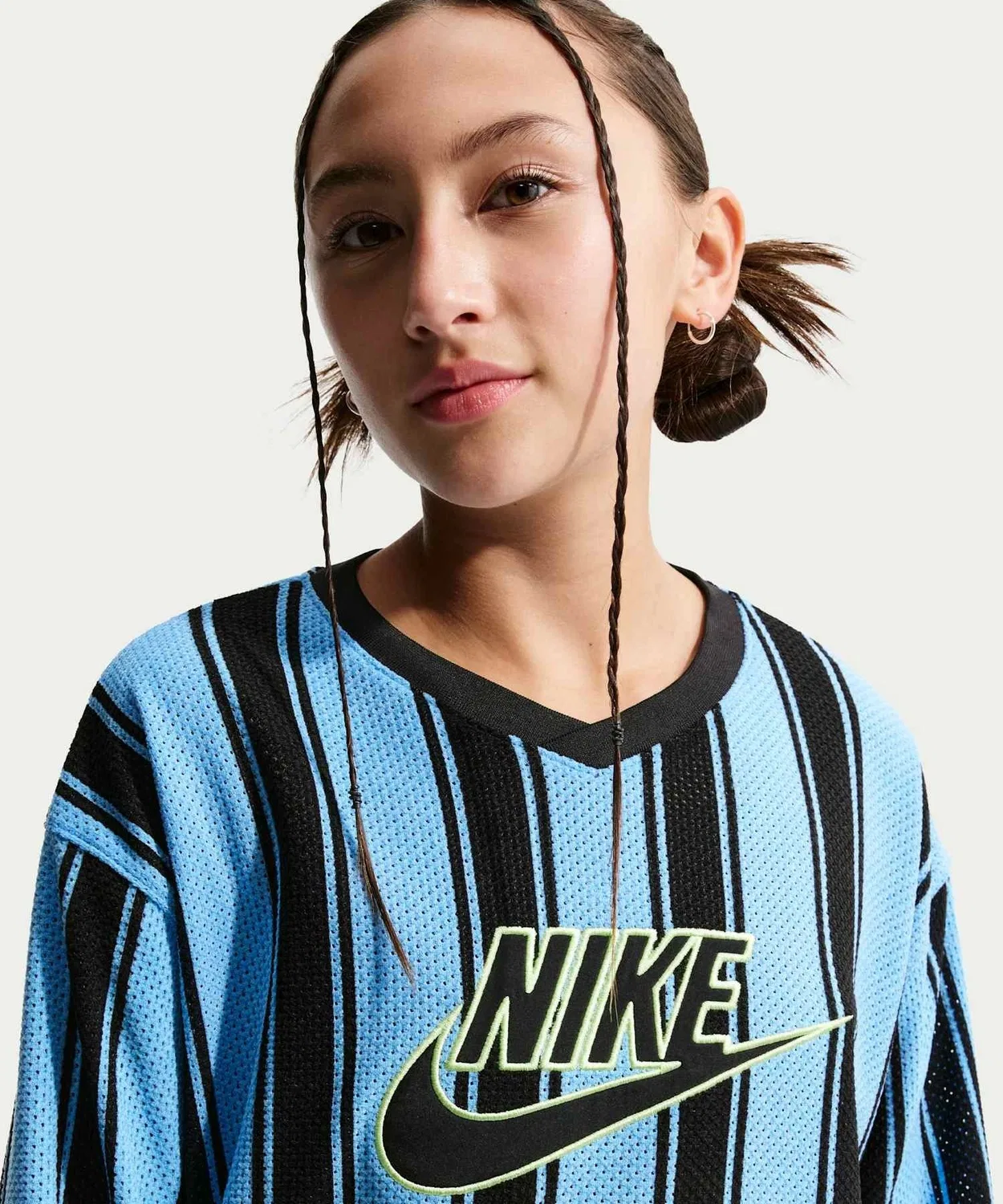Джерси Nike Sportswear Collection для детей, длинный рукав, mesh, синий — фото 2