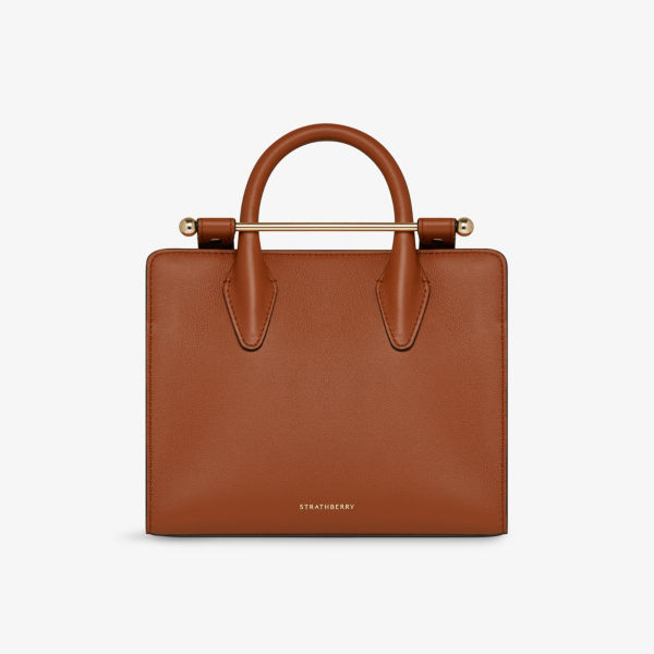

Мини-сумка-тоут Strathberry из кожи Strathberry, цвет chestnut