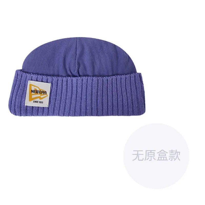 

New Era Акриловая вязаная шапка унисекс коричнево-фиолетово-умбровая, Purple