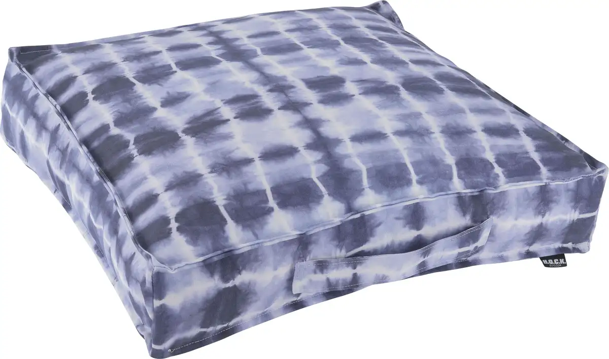 

Х.ОК.К. Подушка-поддон "Badu Batik Midnight Outdoor", наматрасник H.O.C.K. 50х50 см, синий