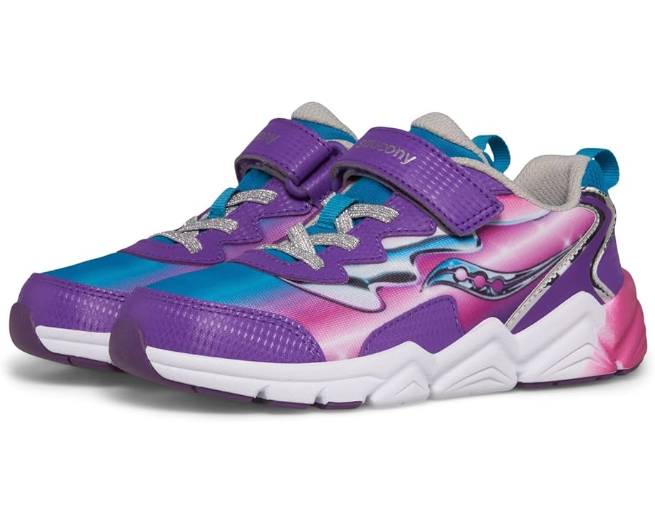 

Кроссовки Saucony Kids Flash A/C 3.0 Sneakers, цвет Teal/Purple/Chrome