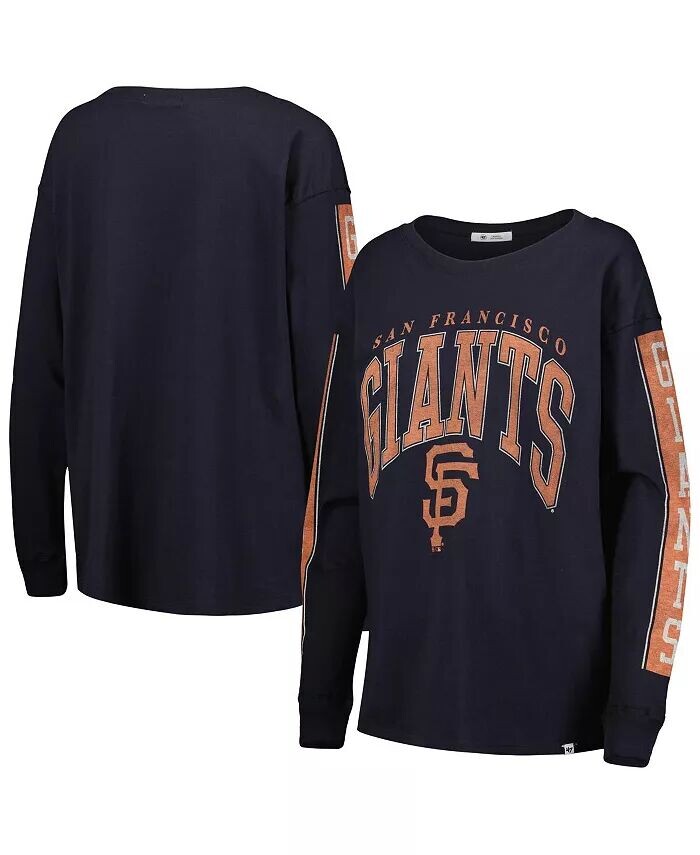 

Женская черная футболка с длинным рукавом San Francisco Giants '47 Brand