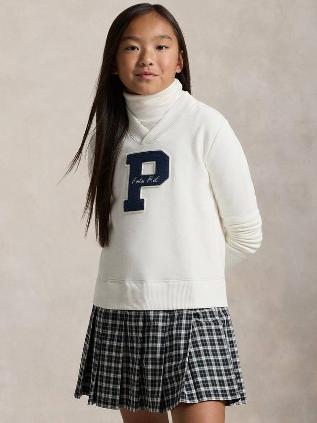 

Детское вязаное платье-свитшот в клетку Polo Ralph Lauren, Nevis