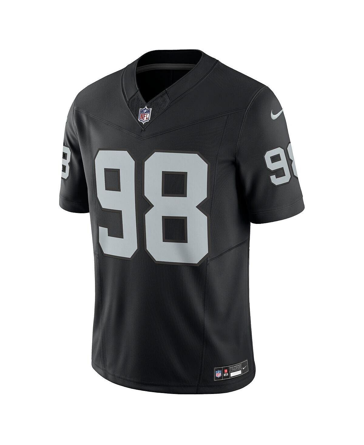 Мужские кроссовки Maxx Crosby Black Las Vegas Raiders Vapor F.U.S.E. Ограниченный Джерси Nike — фото 3