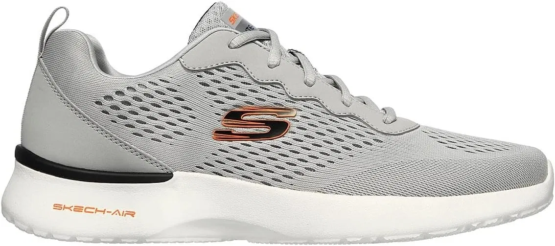 Мужские кроссовки Skechers Skech-air Dynamight Tuned Up, Gray Engineered Mesh Pu Black Trim — фото 2