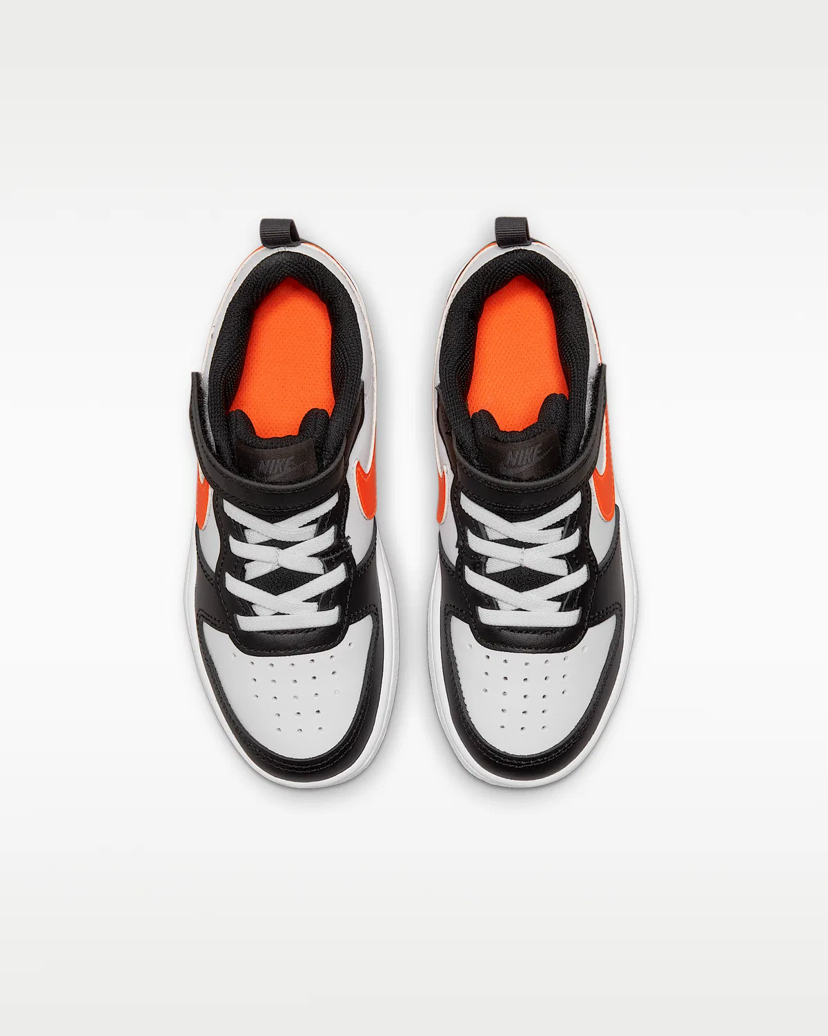 Кроссовки Nike Court Borough Low 2 для малышей, White/Black/Dark Smoke Grey/Total Orange — фото 4