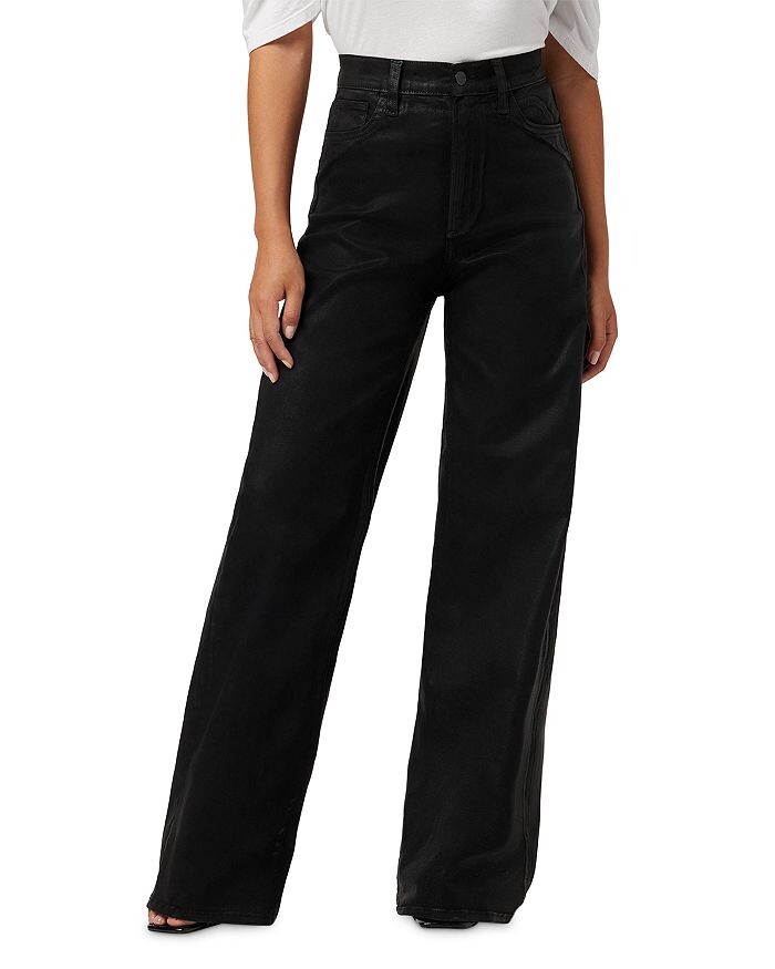 

Joe's Jeans Черные джинсы с широкими штанинами и высокой посадкой Mia Petite, черный