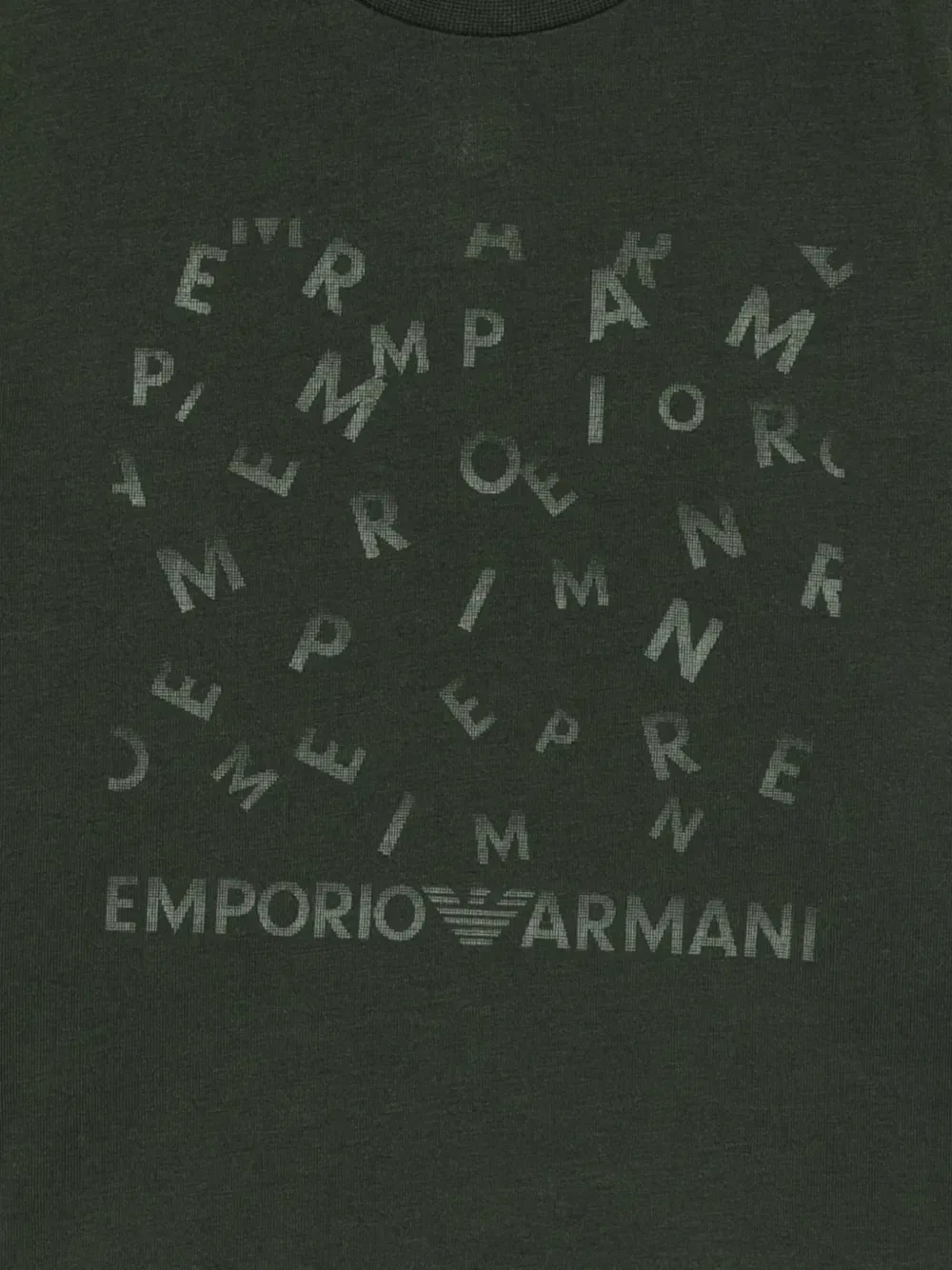 Футболка с круглым вырезом Emporio Armani Kids, зеленый — фото 2