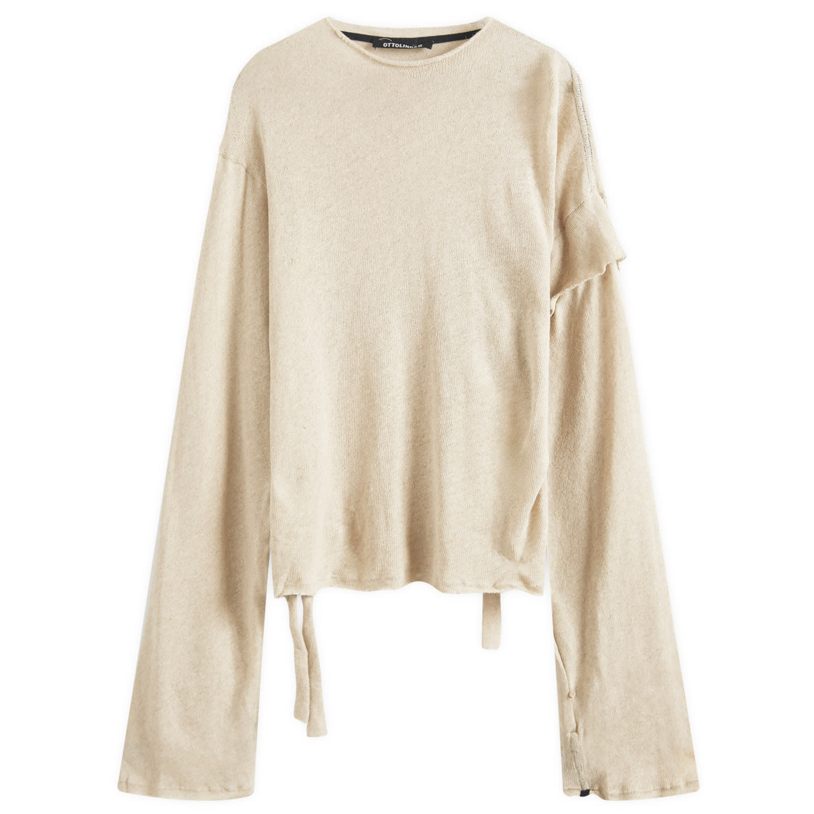 

Лонгслив Ottolinger Deconstructed Linen Longsleeve Top, бежевый