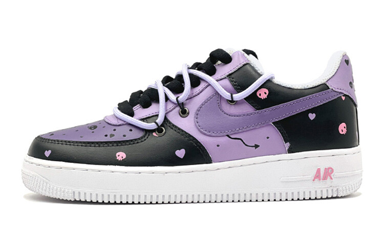 

Кроссовки Nike Air Force 1 Skateboard Shoes Women's Low-Top Black Purple