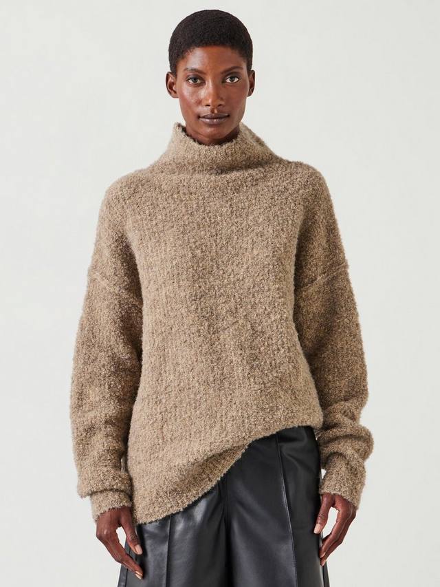 

Джемпер с воронкообразным вырезом bailey boucle HUSH, бежевый