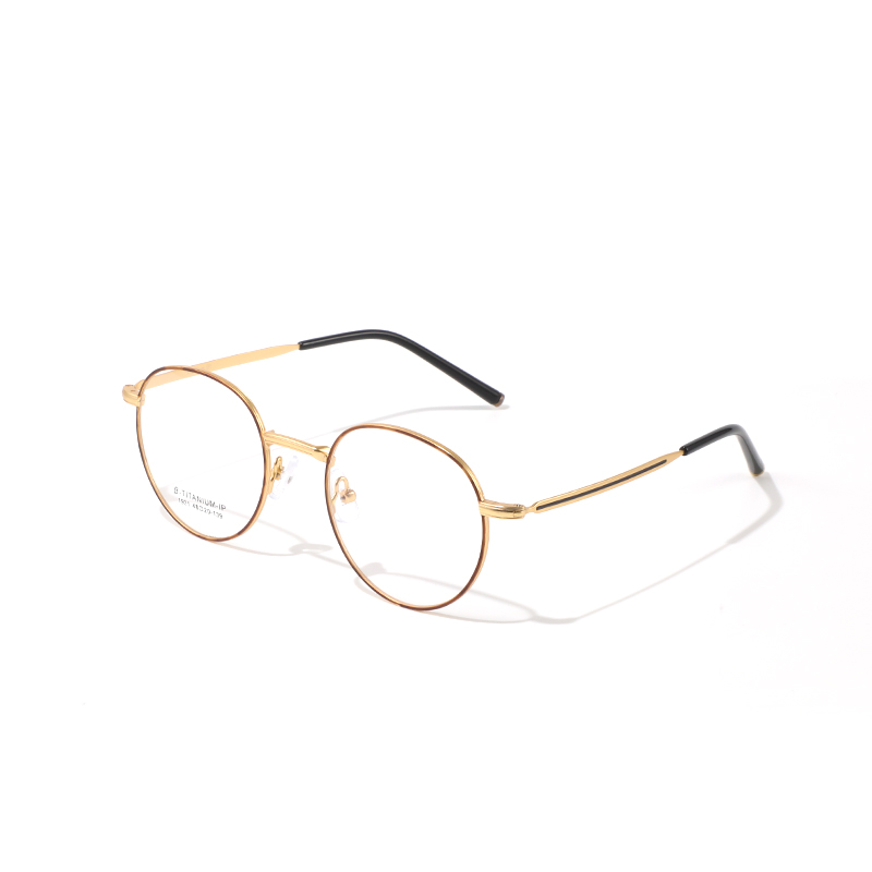 

RUOYUN Титановая оправа для очков женская асимметричной формы, Tortoiseshell Gold-C3