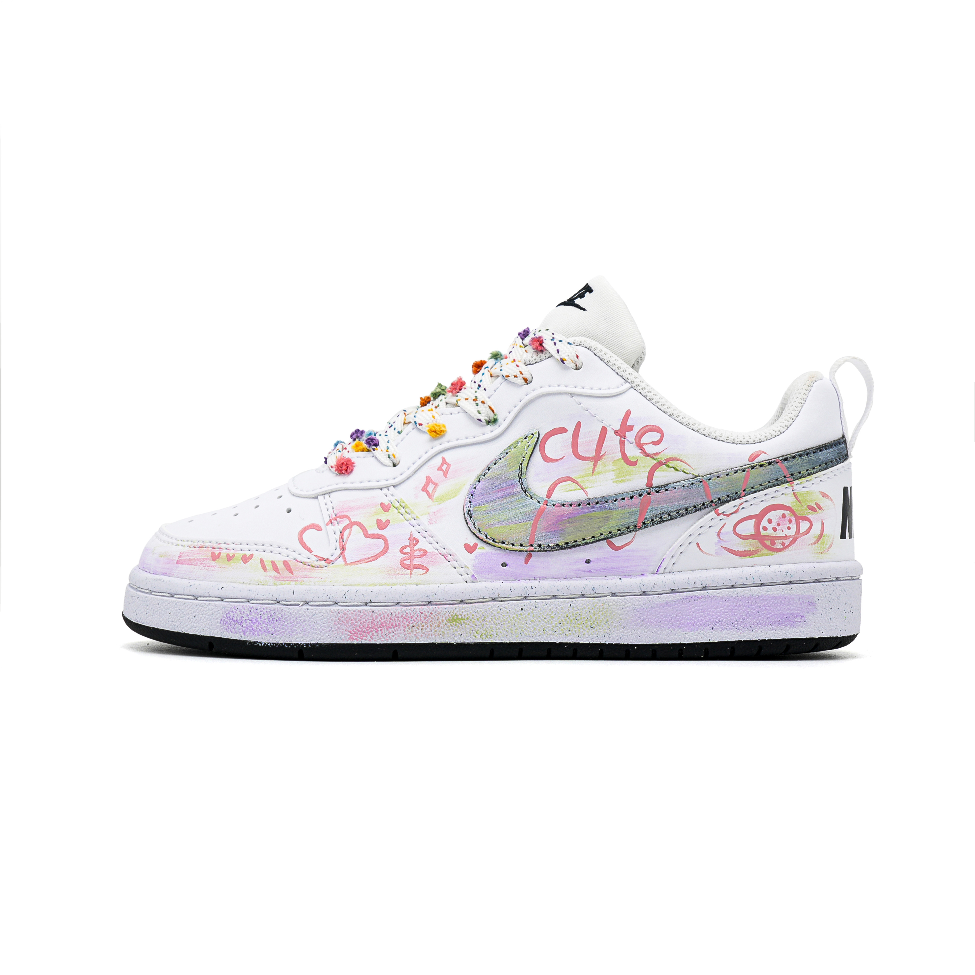 

Детские кроссовки для скейтбординга Court Borough Sweetheart's Trajectory Cushioning Low Top унисекс Nike, Painted