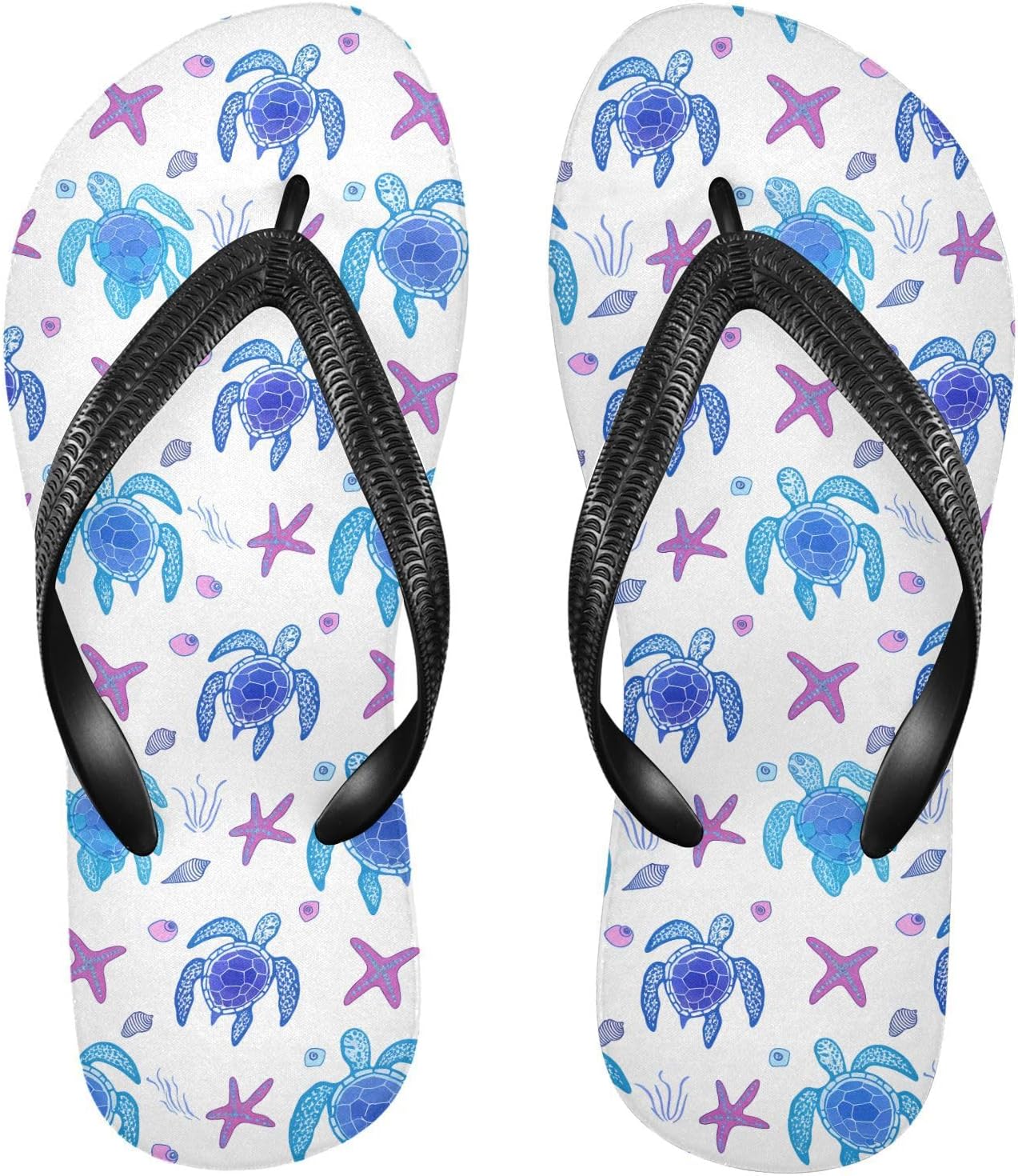 

Пляжные летние повседневные сандалии с изображением синих морских черепах для женщин и мужчин, обувь для душа 20861920 Kfbe