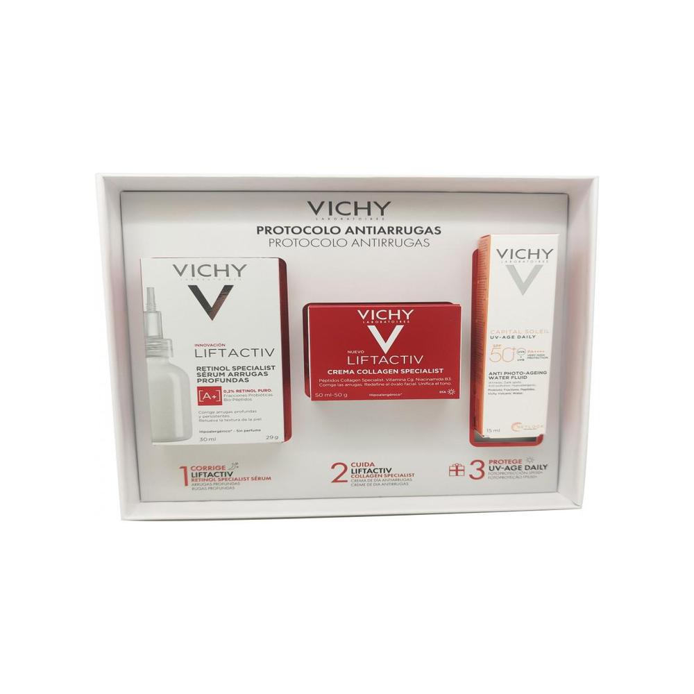 

Сыворотка Vichy Liftactiv Retinol, 30 мл + Крем Vichy B3, 50 мл + Солнцезащитный флюид Vichy Uv Age SPF50