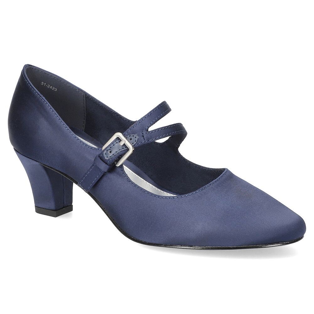 Женские асимметричные туфли Meryl by Easy Street Mary Jane, цвет Navy Satin