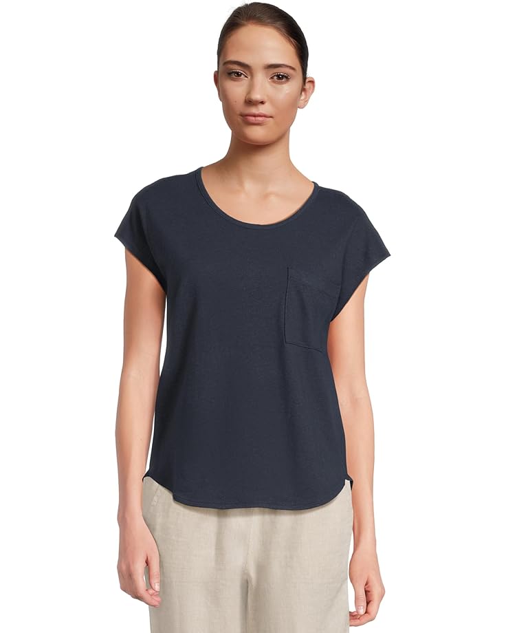 

Футболка L.L.Bean Cotton Linen Tee Scoop Neck, цвет Classic Navy