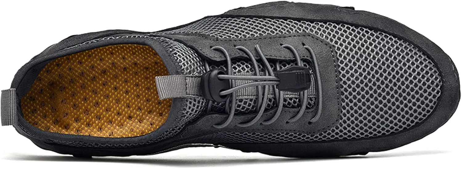 

Классические мужские замшевые сандалии с сеткой, шнуровкой и нескользящей подошвой, удобные мокасины на липучке, модные повседневные плоские туфли на открытом воздухе, дышащие кеды-мокасины Чукка KCTRFSJ, серый