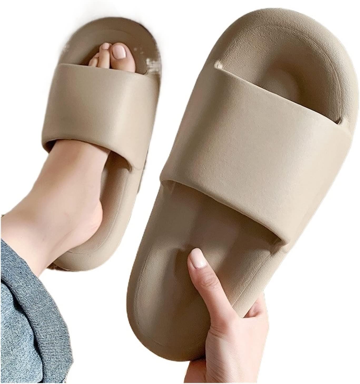 

Мужские шлепанцы модные, с индивидуальным стилем, летние домашние, для пожилых, парные, женские, удобные для надевания и снятия (Цвет: светло-серый, Размер: 38-39) Lucbei